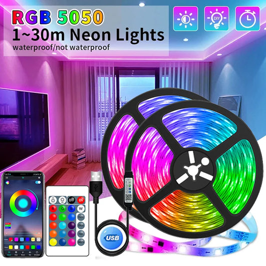 USB LED Strip Lights 5050 RGB Room Decoration TV Backlight